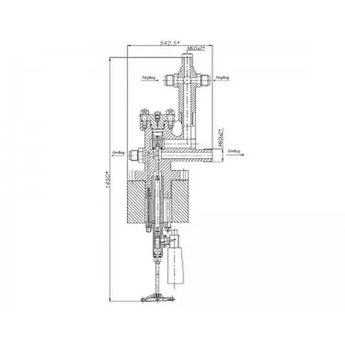 Бронзовый запорный угловой клапан с ручным управлением 521-35.3377-02 (ИПЛT.49121134-02) 